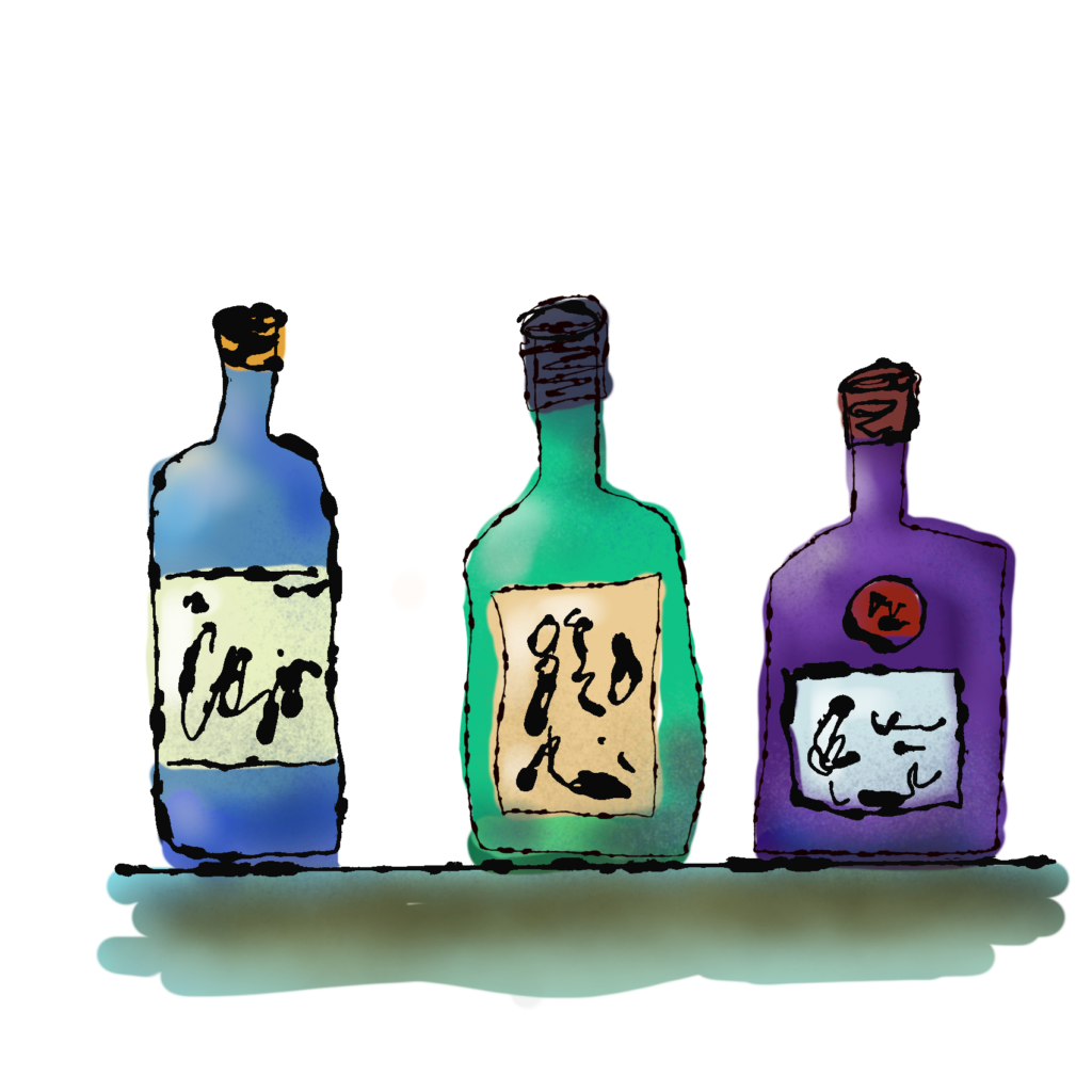 お酒の瓶のイラスト